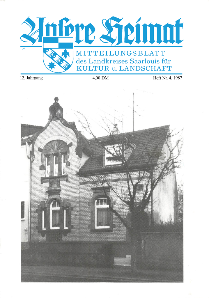 Unsere Heimat 1987, Heft 4