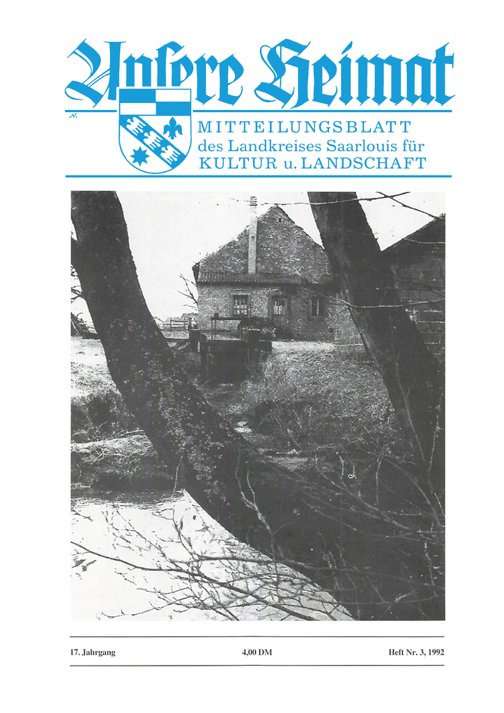Unsere Heimat 1992, Heft 3