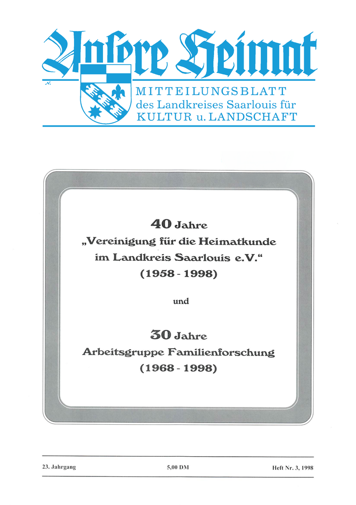 Unsere Heimat 1998, Heft 3