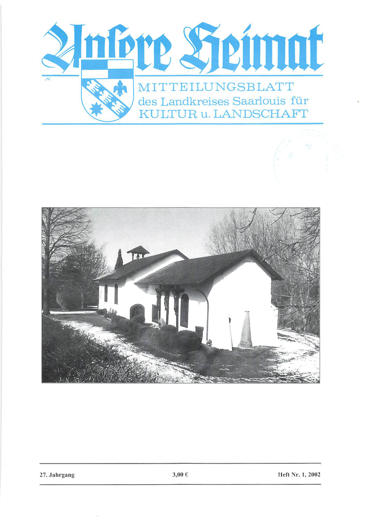 Unsere Heimat 2002, Heft 1