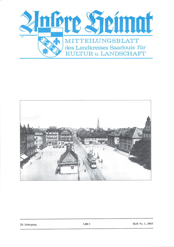 Unsere Heimat 2003, Heft 1