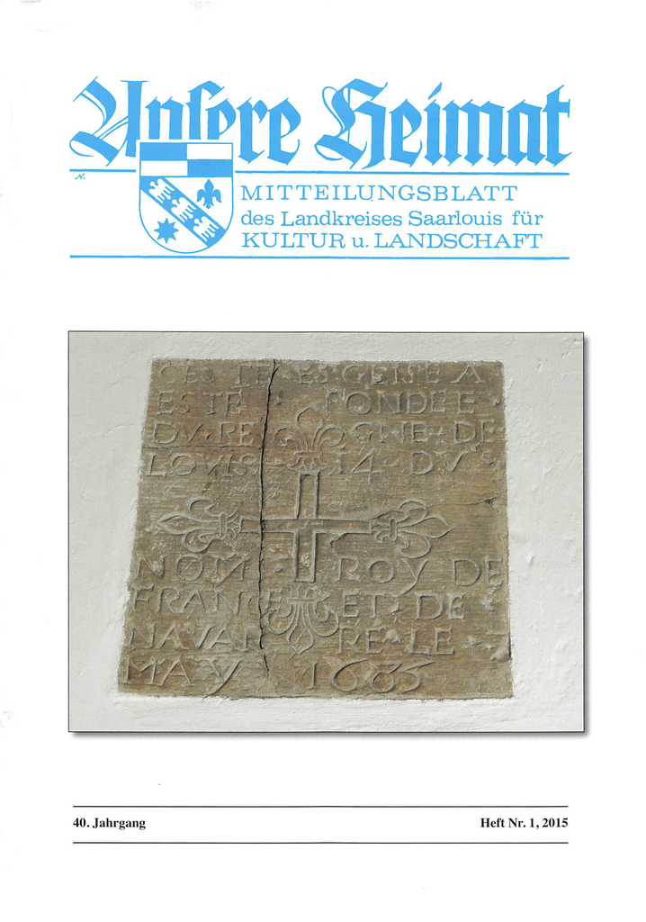 Unsere Heimat 2015, Heft 1